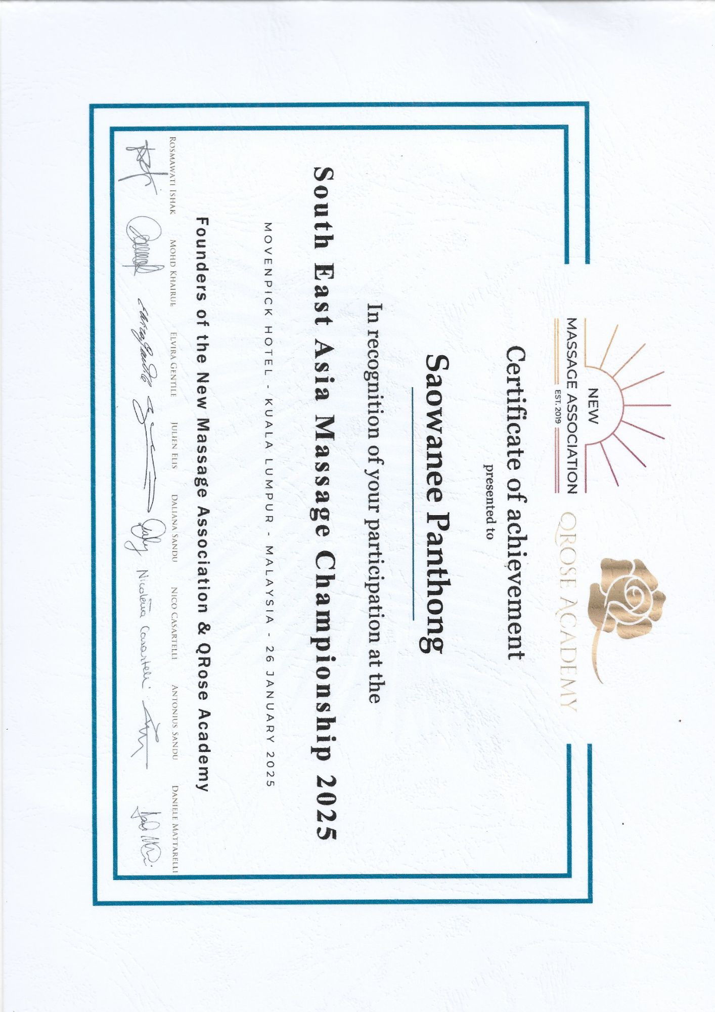 SouthEast Asia Massage Championship 2025